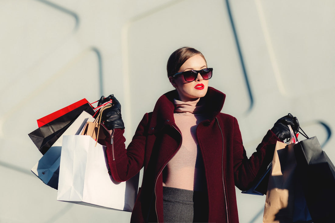 A lady shopping