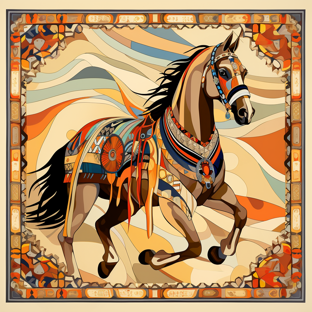 Noble Egyptian Stride - Egypt Equine Aid Charity Scarf